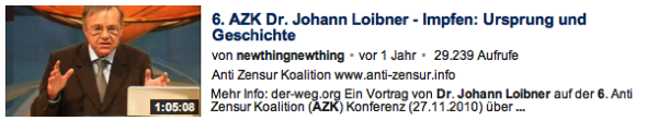 Dr. Johann Loibner - Impfen Ursprung und Geschichte Vorschau